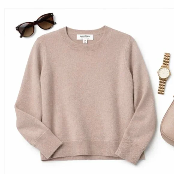 Nordstrom 100% Cashmere Crewneck Sweater – Tan Memoir – XS (NWT) - Picture 9 of 9